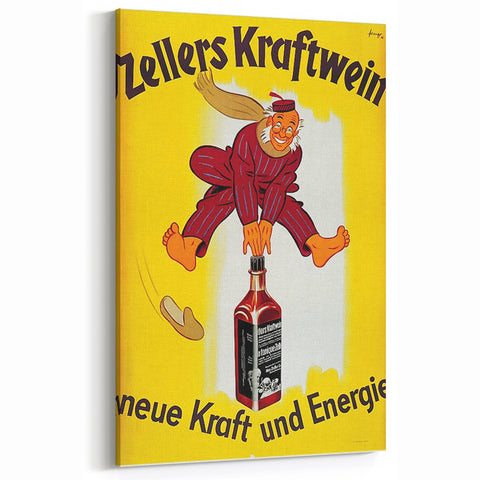 Vintage Advertising Poster - Zellers Kraftwein Retro Wall Art