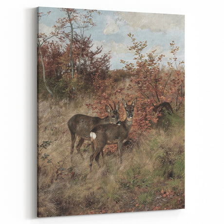 Vintage Animal Art: Retro Deer Illustration for Autumn Decor