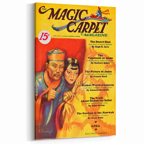 Vintage Magazine Cover Art – The Magic Carpet Retro Print