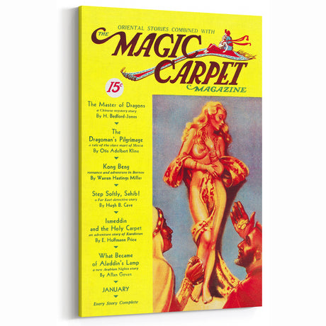 Vintage Magazine Cover Art – The Magic Carpet Retro Print-2
