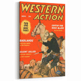 Vintage Magazine Cover Art – Western Action Classic Print