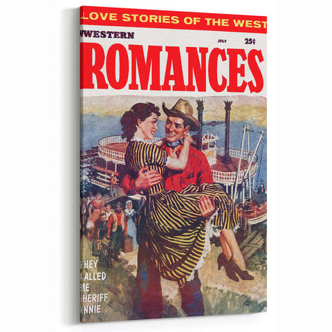Vintage Magazine Cover Art – Western Romances Classic Print