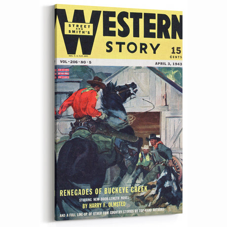 Vintage Magazine Cover Art – Western Story Classic Print
