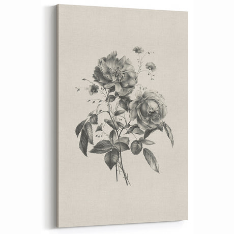 Elegant Vintage Botanical Art Print – Antique Floral Wall Decor