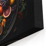 Dark Fruit Wall Art – Moody Burgundy & Orange Kitchen Decor