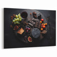Luxurious Fruit Wall Art – Burgundy & Brown Gourmet Decor