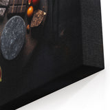 Luxurious Fruit Wall Art – Burgundy & Brown Gourmet Decor