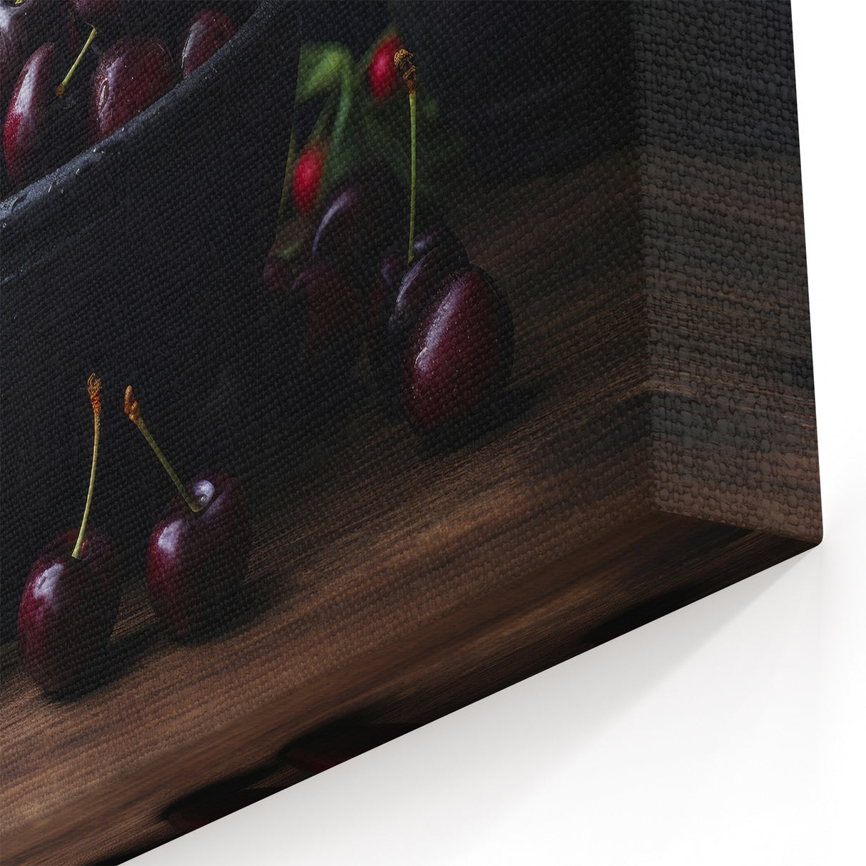 Dark Cherry Wall Art – Moody Burgundy & Black Kitchen Decor