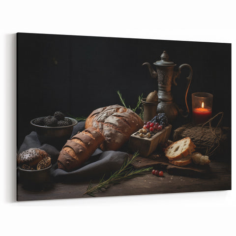 Rustic Bread & Fruit Wall Art – Warm Kitchen Decor
