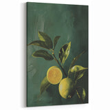 Lemon Tree Wall Art – Vibrant Green & Yellow Kitchen Decor
