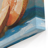 Cantaloupe Melon Wall Art – Warm Peach & Beige Kitchen Decor