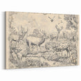 Wildlife Animals Illustration Art Print – Nature-Inspired Wall Decor