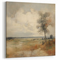 Vintage Botanical Art Print - Serene Landscape with Tree – Framed