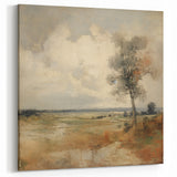 Vintage Botanical Art Print - Serene Landscape with Tree – Framed