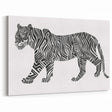 Abstract Tiger Illustration Art Print – Modern Animal Wall Decor