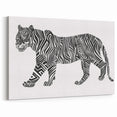 Abstract Tiger Illustration Art Print – Modern Animal Wall Decor