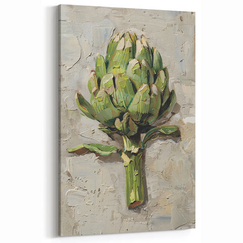 Rustic Artichoke Painting – Fruit Wall Decor for Kitchen & Café