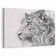 Abstract Lion Illustration Art Print – Modern Animal Wall Decor
