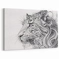 Abstract Lion Illustration Art Print – Modern Animal Wall Decor
