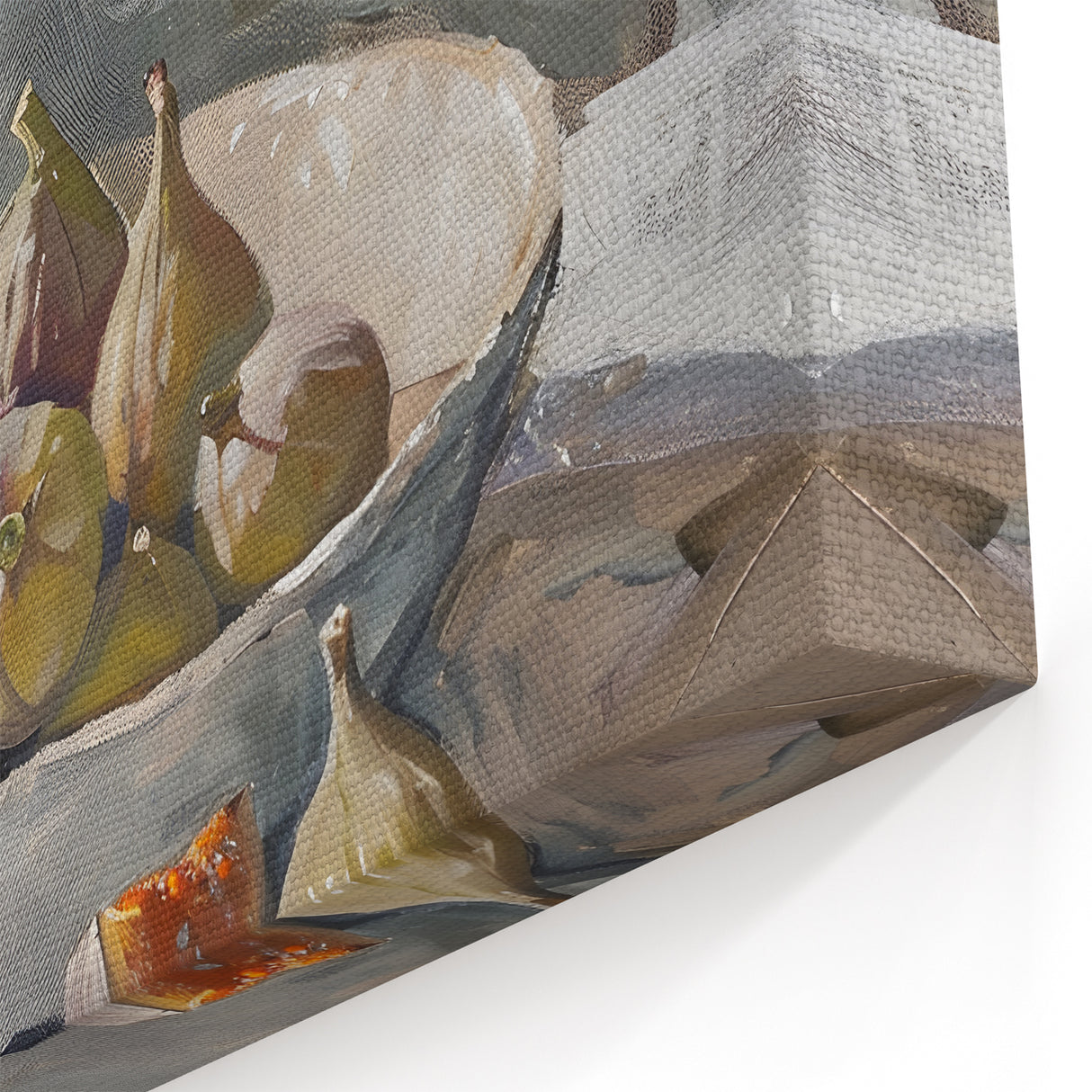 Rustic Fig Still Life – Fruit Canvas Art for Kitchen Wall Decor