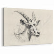Antelope Illustration Art Print – Detailed Nature-Inspired Decor
