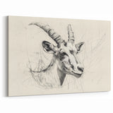 Antelope Illustration Art Print – Detailed Nature-Inspired Decor