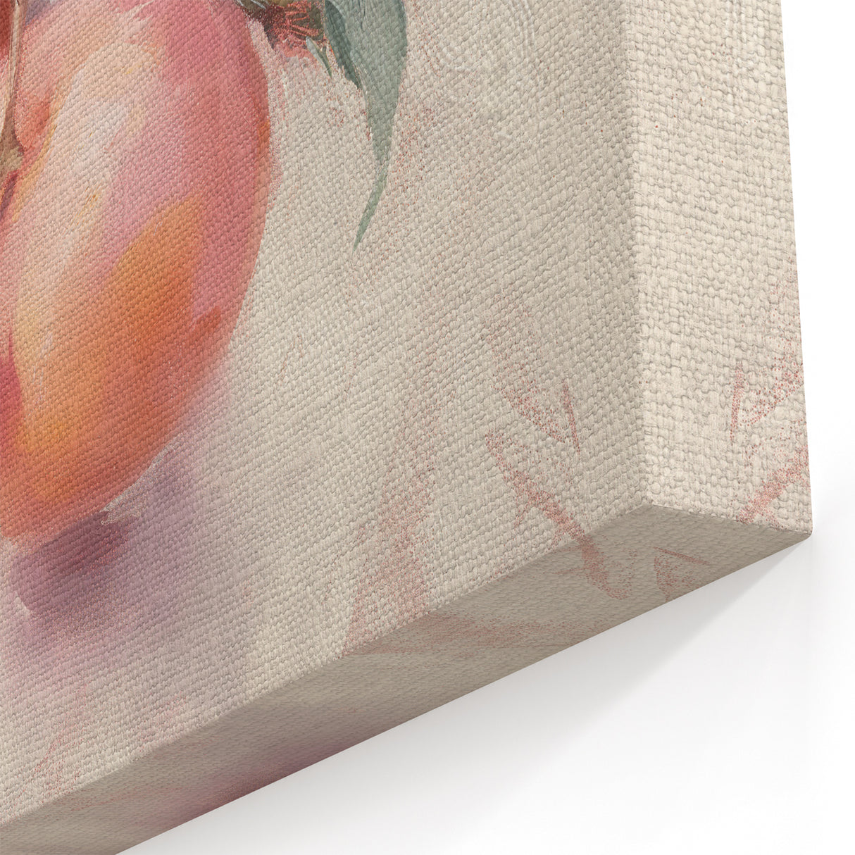 Elegant Peach Branch – Fruit Canvas Art for Kitchen Wall Decor