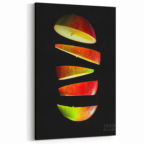 Modern Floating Apple – Fruit Photography Art for Kitchen Décor