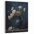 Vintage Botanical Art Print - Roses in Black Vase – Framed