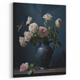 Vintage Botanical Art Print - Roses in Black Vase – Framed