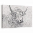 Intricate Cow Illustration Art Print – Detailed Nature-Inspired Decor