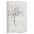 Vintage Botanical Art Print - Tree Sketch in Field – Framed