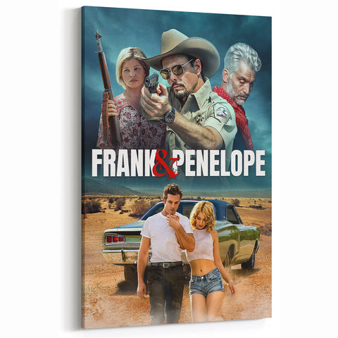 Frank & Penelope 2020s Vintage Movie Poster Retro Thriller Art