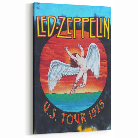 Led Zeppelin U.S. Tour 1975 Poster | Retro Music Wall Art