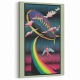 Led Zeppelin Rainbow Zeppelin Poster | Retro 1970s Music Wall Art