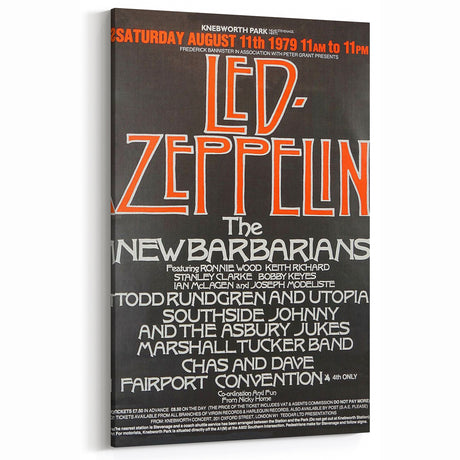 Led Zeppelin Knebworth 1979 Poster | Retro Music Wall Art