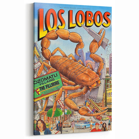 Los Lobos 1998 Concert Poster – Retro Music Wall Art
