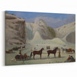 Vintage Animal Art - Horses in Winter Antique Wildlife Print