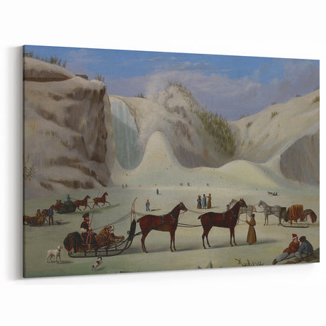Vintage Animal Art - Horses in Winter Antique Wildlife Print