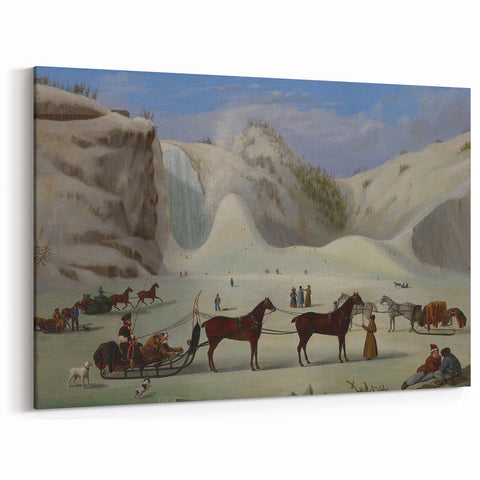 Vintage Animal Art - Horses in Winter Antique Wildlife Print
