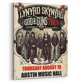 Lynyrd Skynyrd God & Guns Tour Poster – Retro Rock Wall Art