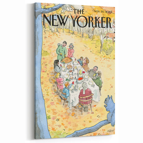 Vintage New Yorker Poster - Big Ben & Flying Bird Art Print
