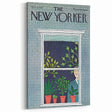 Vintage New Yorker Poster - Window with Plants Art Print