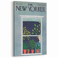 Vintage New Yorker Poster - Window with Plants Art Print