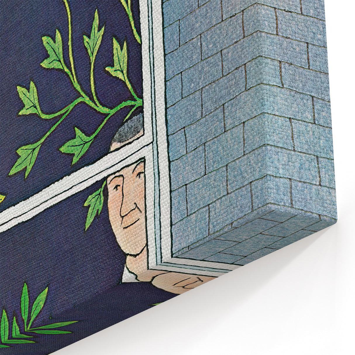 Vintage New Yorker Poster - Window with Plants Art Print