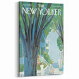 Vintage New Yorker Poster - Tree-Lined Street with Houses Art Print