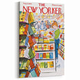 Vintage New Yorker Poster - Bookstore Scene Wall Art Print