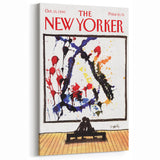 Vintage New Yorker Poster - Art Lovers in Gallery Wall Art Print