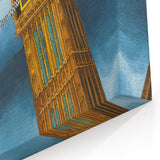 Vintage New Yorker Poster - Big Ben & Spring Bird Art