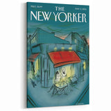 Vintage New Yorker Poster - Evening Cafe Scene Wall Art Print